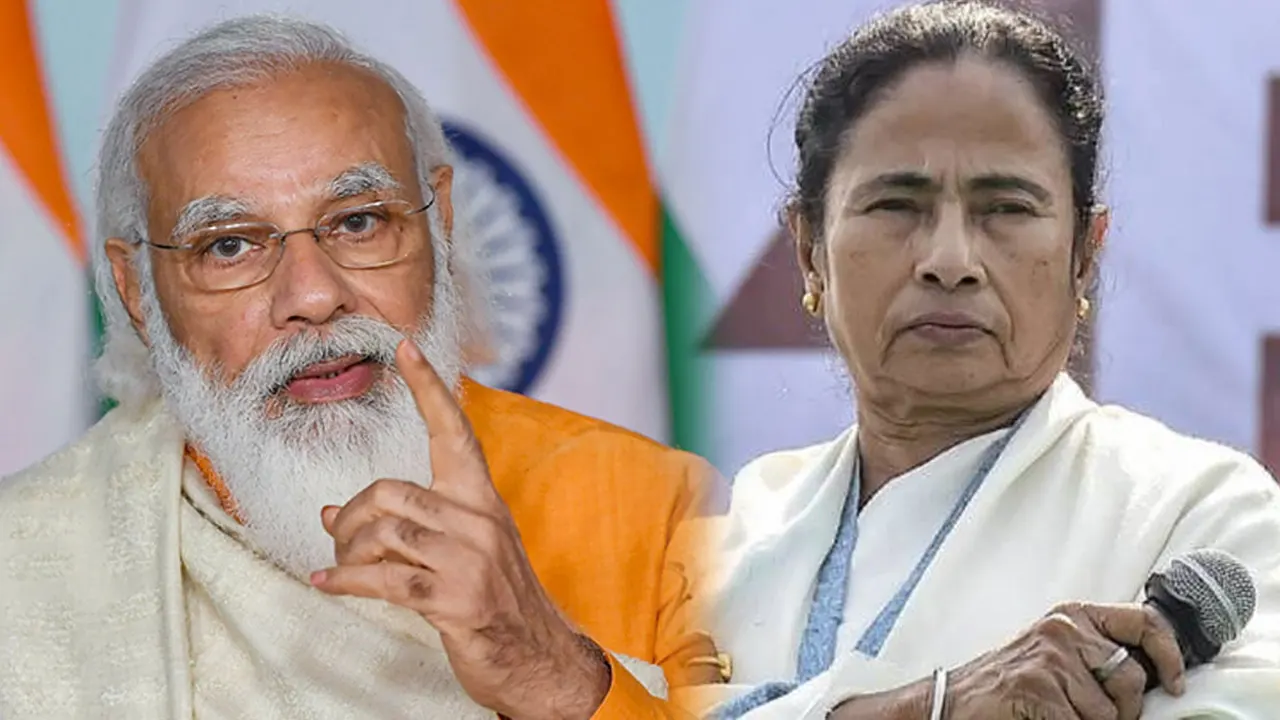 ভারতের প্রধানমন্ত্রী নরেন্দ্র মোদি ও পশ্চিমবঙ্গের মুখ্যমন্ত্রী মমতা ব্যানার্জি। ছবি : সংগৃহীত