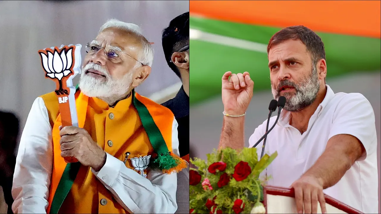 ভারতের প্রধানমন্ত্রী নরেন্দ্র মোদি ও কংগ্রেস নেতা রাহুল গান্ধী। ছবি : সংগৃহীত