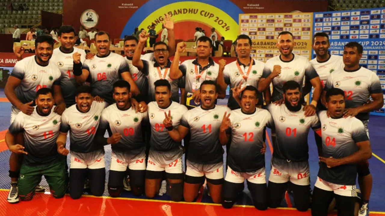 থাইল্যান্ডকে উড়িয়ে বঙ্গবন্ধু কাপ কাবাডির ফাইনালে বাংলাদেশ। ছবি : সংগৃহীত
