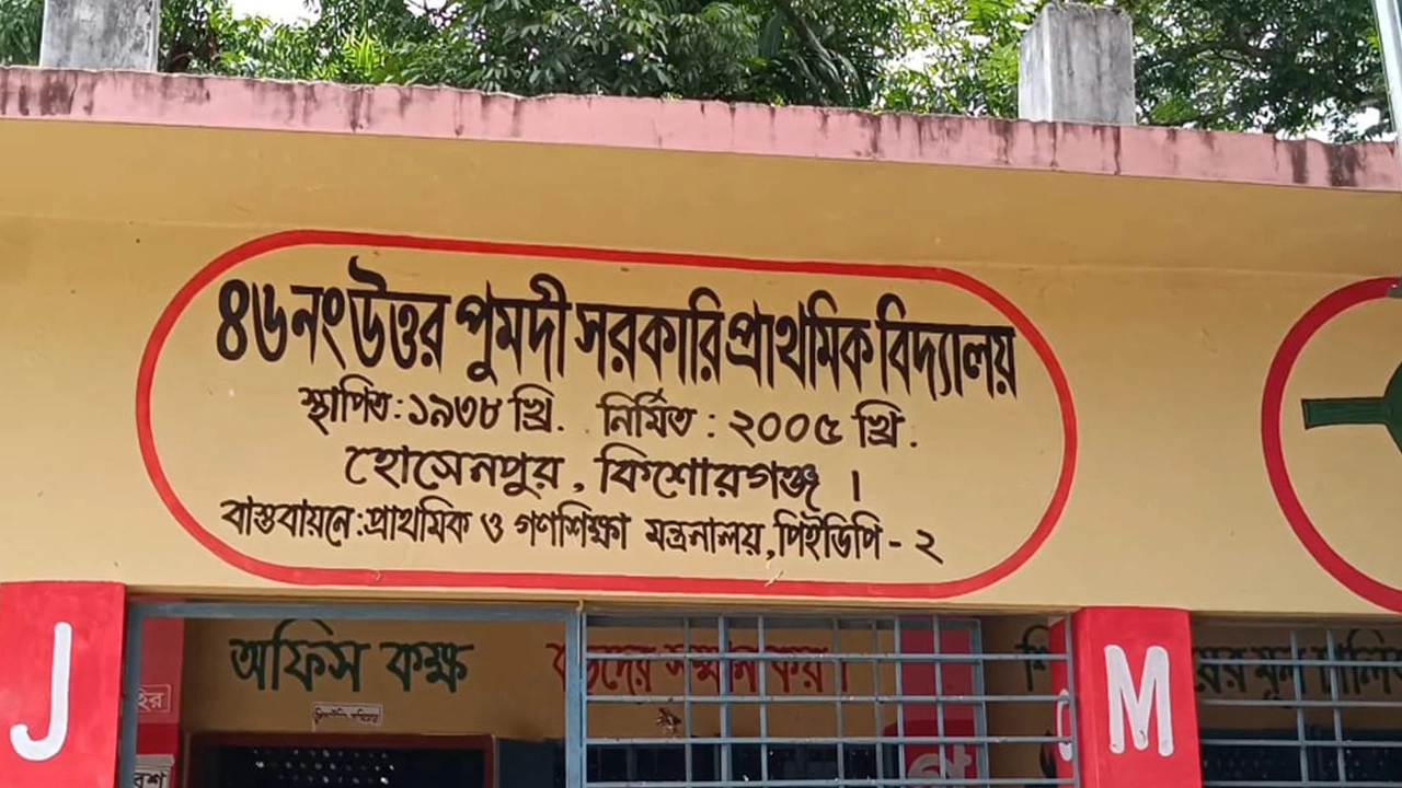 উত্তর পুমদী সরকারি প্রাথমিক বিদ্যালয়। ছবি : কালবেলা