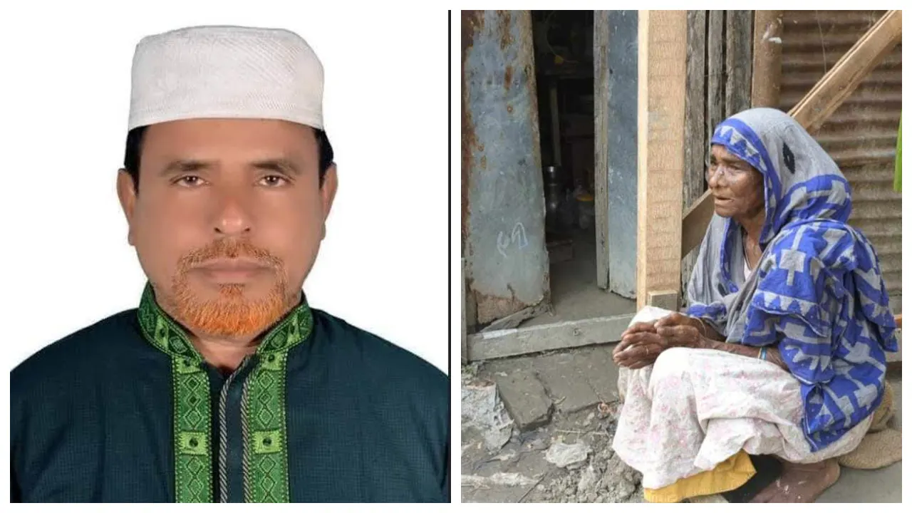 অভিযুক্ত চেয়ারম্যান কামরুজ্জামান সাহেব ফকির (বাঁয়ে), কুটি খাতুন (ডানে)। ছবি : সংগৃহীত