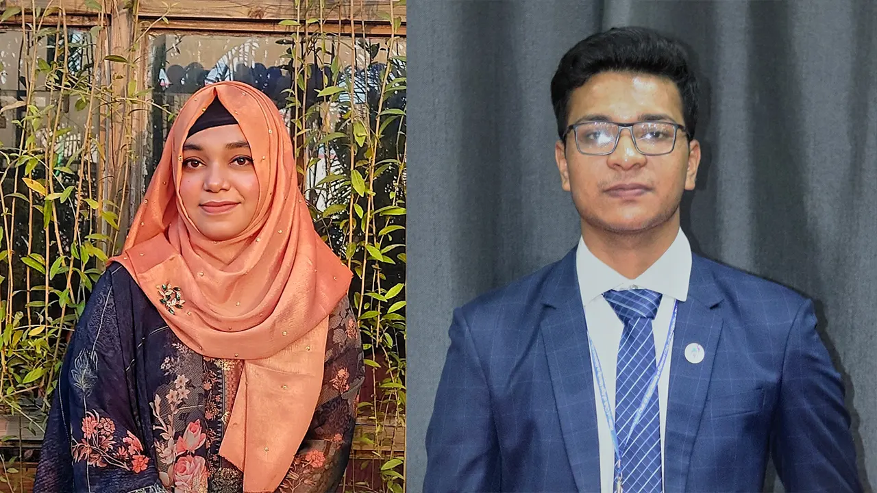 রোটার‍্যাক্ট ক্লাবের সভাপতি ও সাধারণ সম্পাদক। ছবি : কালবেলা