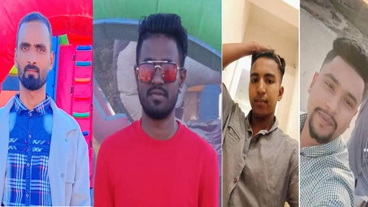 উদ্ধার হওয়া চার যুবক। ছবি : কালবেলা