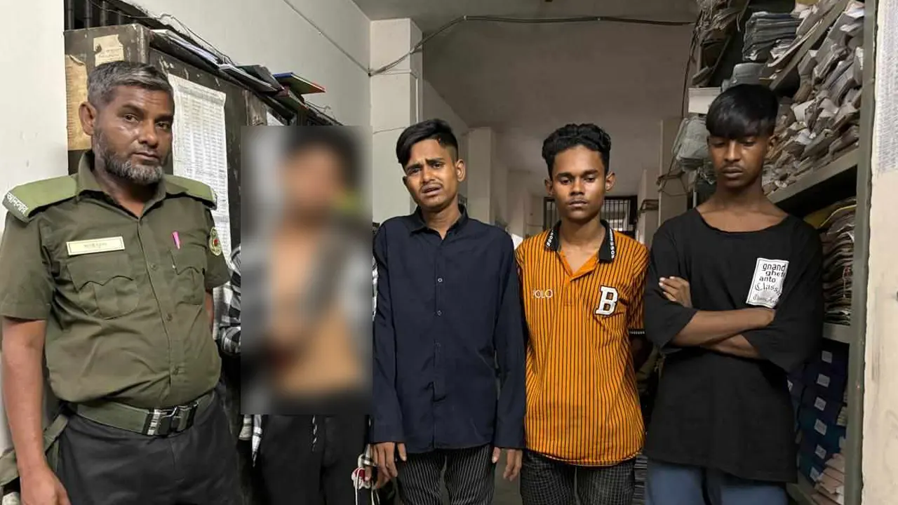 গ্রেপ্তার চার আসামি। ছবি : কালবেলা