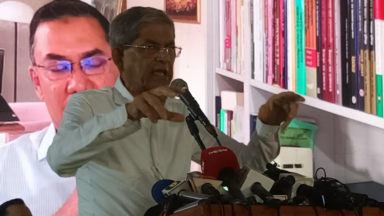 বিএনপি ঢাকা বিভাগ আয়োজিত সেমিনারে মির্জা ফখরুল ইসলাম আলমগীর। ছবি : কালবেলা