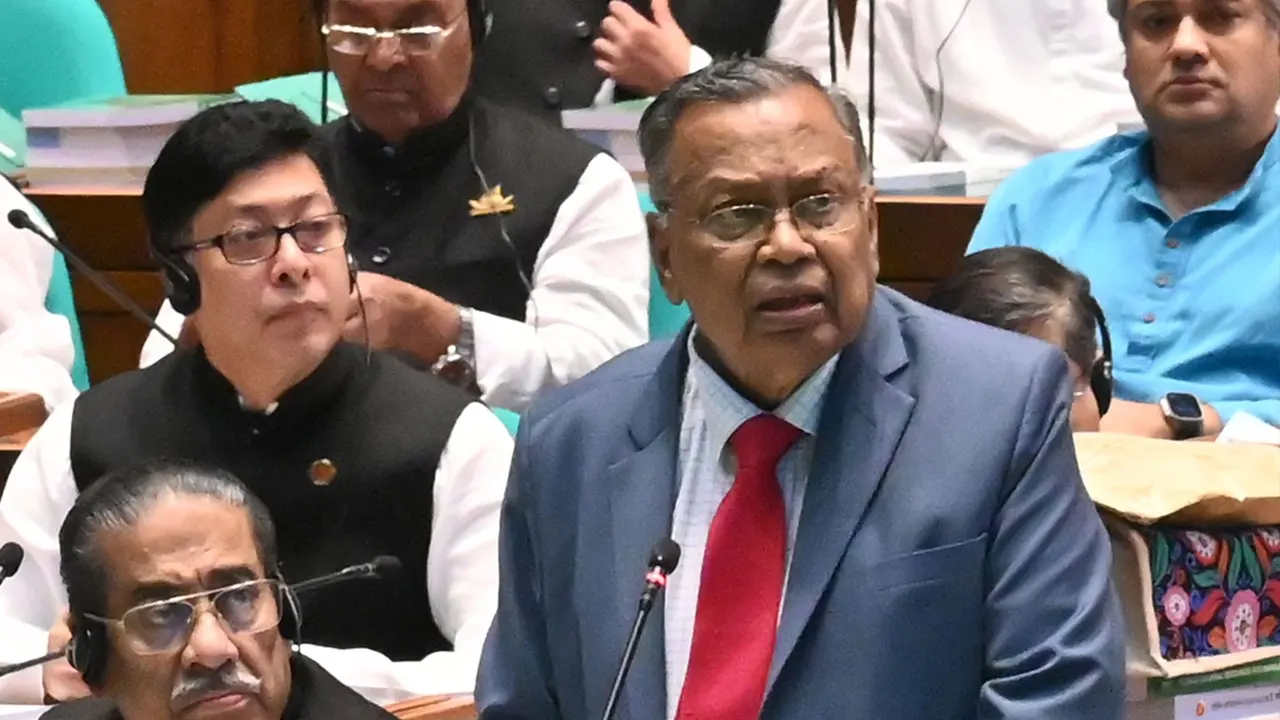 সংসদে অর্থমন্ত্রী আবুল হাসান মাহমুদ আলী। ছবি : সংগৃহীত