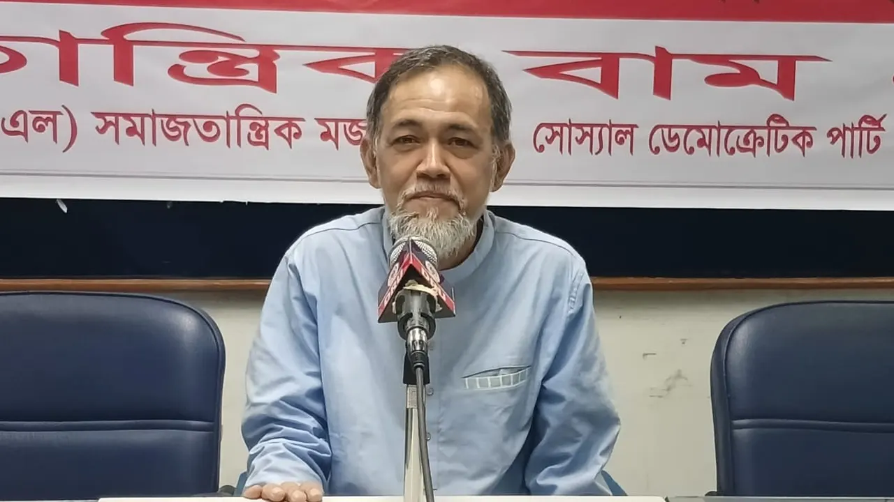 গণতান্ত্রিক বাম ঐক্যের নতুন সমন্বয়ক হারুন আল রশিদ খান। ছবি : কালবেলা