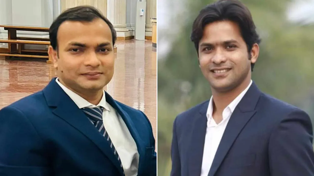 খুবি অ্যালামনাই অ্যাসোসিয়েশনের সভাপতি সঞ্জয় (বাঁয়ে) ও সম্পাদক শহিদ (ডানে)। ছবি : কালবেলা