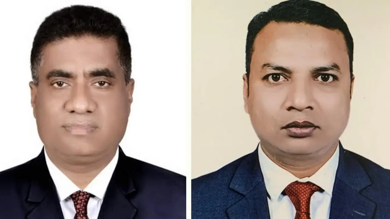 সভাপতি এম ফিরোজ মিয়া (বাঁয়ে) ও সাধারণ সম্পাদক মোহাম্মদ আতিকুর রহমান (ডানে)। ছবি : কালবেলা