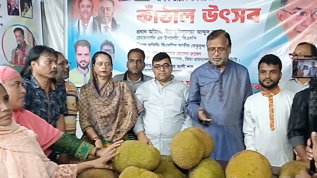 শান্তিনগরে জিয়া প্রজন্ম দল আয়োজিত কাঁঠাল উৎসব। ছবি : সংগৃহীত