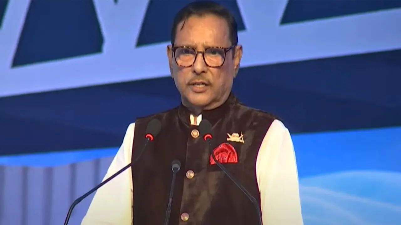 পদ্মা সেতু প্রকল্পের সমাপনী অনুষ্ঠানে আওয়ামী লীগের সাধারণ সম্পাদক ওবায়দুল কাদের। ছবি : কালবেলা