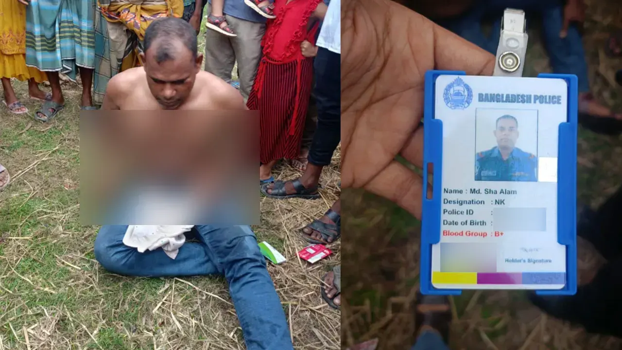 আটককৃত পুলিশ সদস্য। ছবি : কালবেলা
