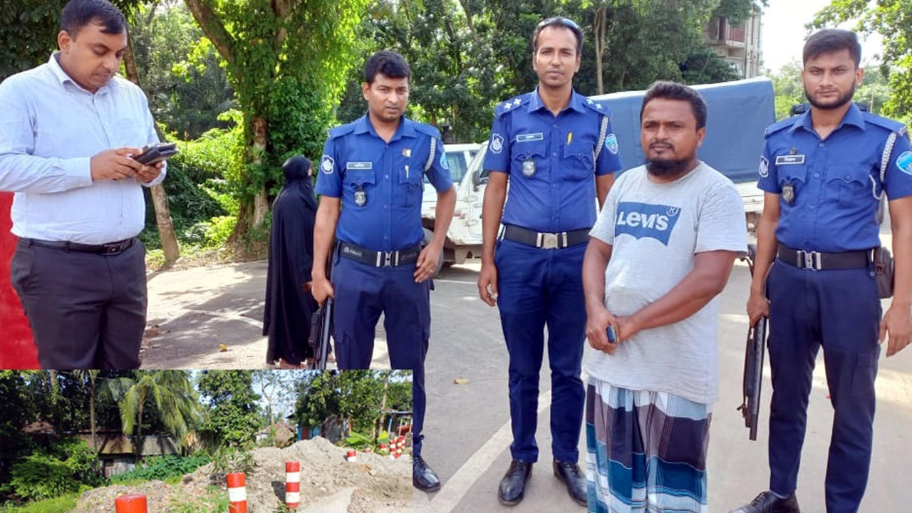 চট্টগ্রামে মিরসরাইয়ে অবৈধভাবে বালু উত্তোলন করে জমি ভরাট করায় একজনকে জরিমানা। ছবি :  কালবেলা