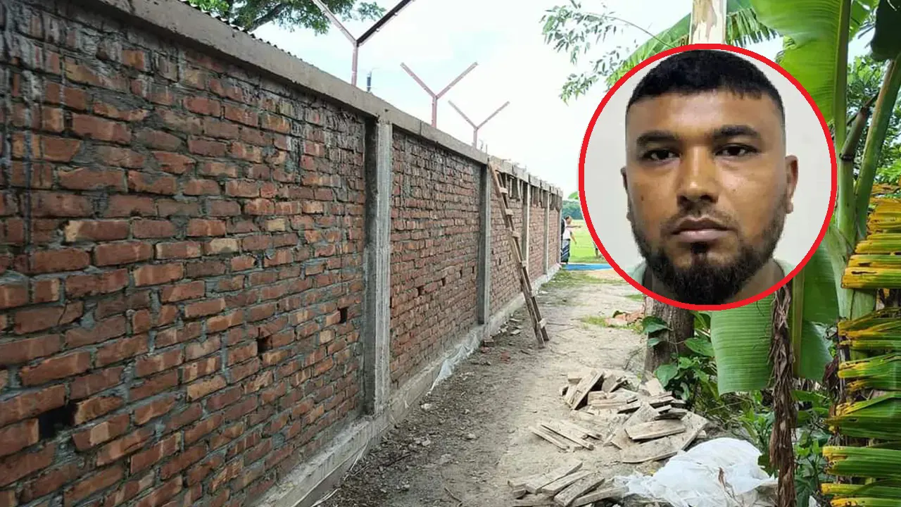 অফিস সহায়ক সাজেদুল ইসলামের বাড়ির প্রাচির। ছবি : কালবেলা