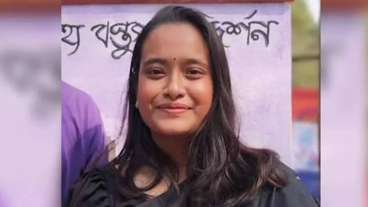 পদত্যাগের ঘোষণা দেওয়া ছাত্রলীগ নেত্রী। ছবি : সংগৃহীত