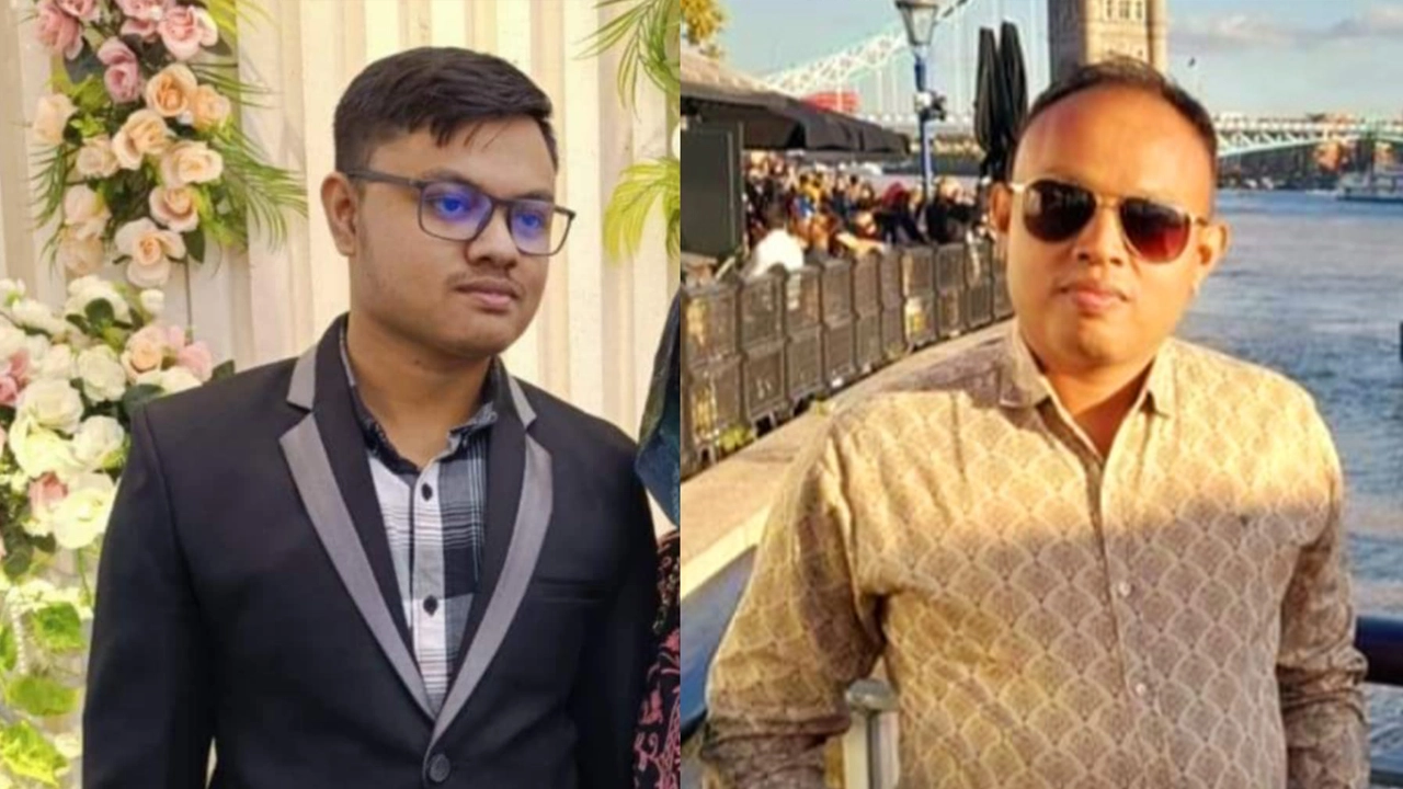 সায়েম হোসেন ও তার বড় ভাই মো. সাখাওয়াত হোসেন। ছবি : সংগৃহীত
