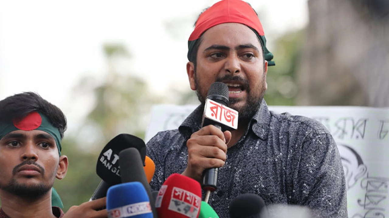 বৈষম্যবিরোধী ছাত্র আন্দোলনের অন্যতম সমন্বয়ক নাহিদ ইসলাম। ছবি : সংগৃহীত