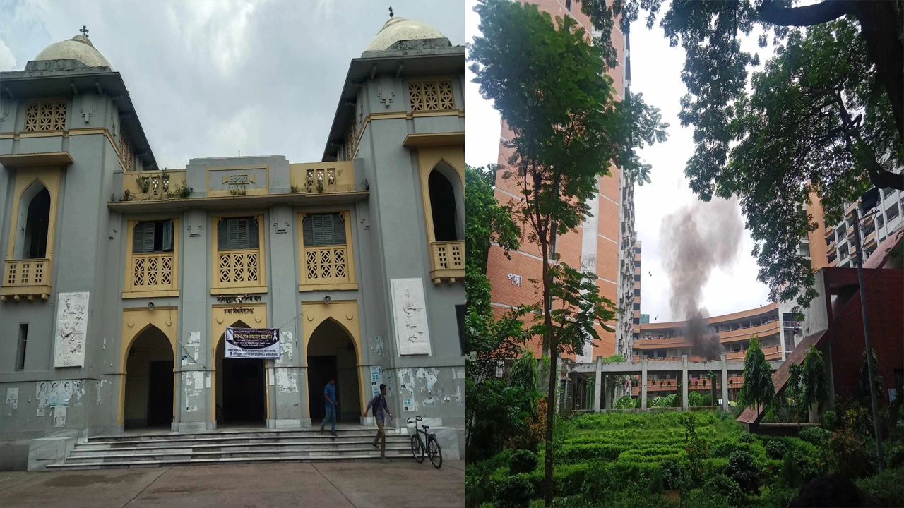 ঢাবি হল সাধারণ শিক্ষার্থীদের দখলে। ছবি : কালবেলা