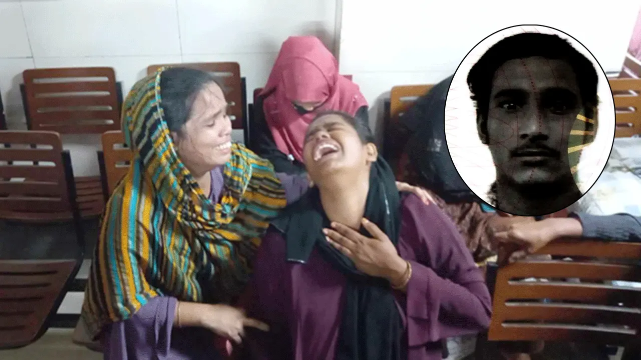 স্বজনের আহাজারি (ইনসেটে ফারুক)