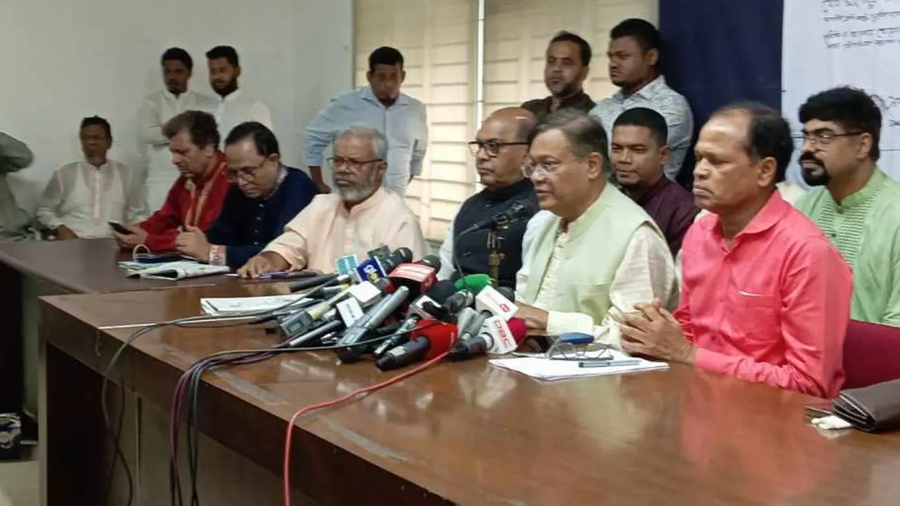 আলোচনা সভায় পররাষ্ট্রমন্ত্রী ড. হাছান মাহমুদ। ছবি : কালবেলা