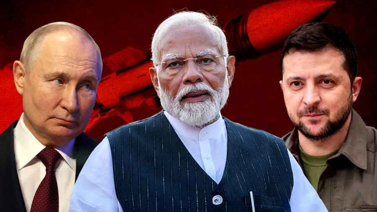 রাশিয়ার প্রেসিডেন্ট ভ্লাদিমির পুতিন, ভারতের প্রধানমন্ত্রী নরেন্দ্র মোদি ও ইউক্রেনের প্রেসিডেন্ট ভলোদিমির জেলেনস্কি। ছবি : সংগৃহীত