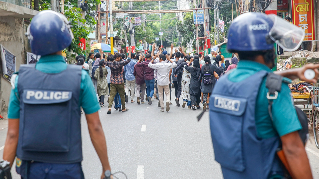 চট্টগ্রামে কোটা সংস্কার আন্দোলনের একটি চিত্র। ছবি : কালবেলা