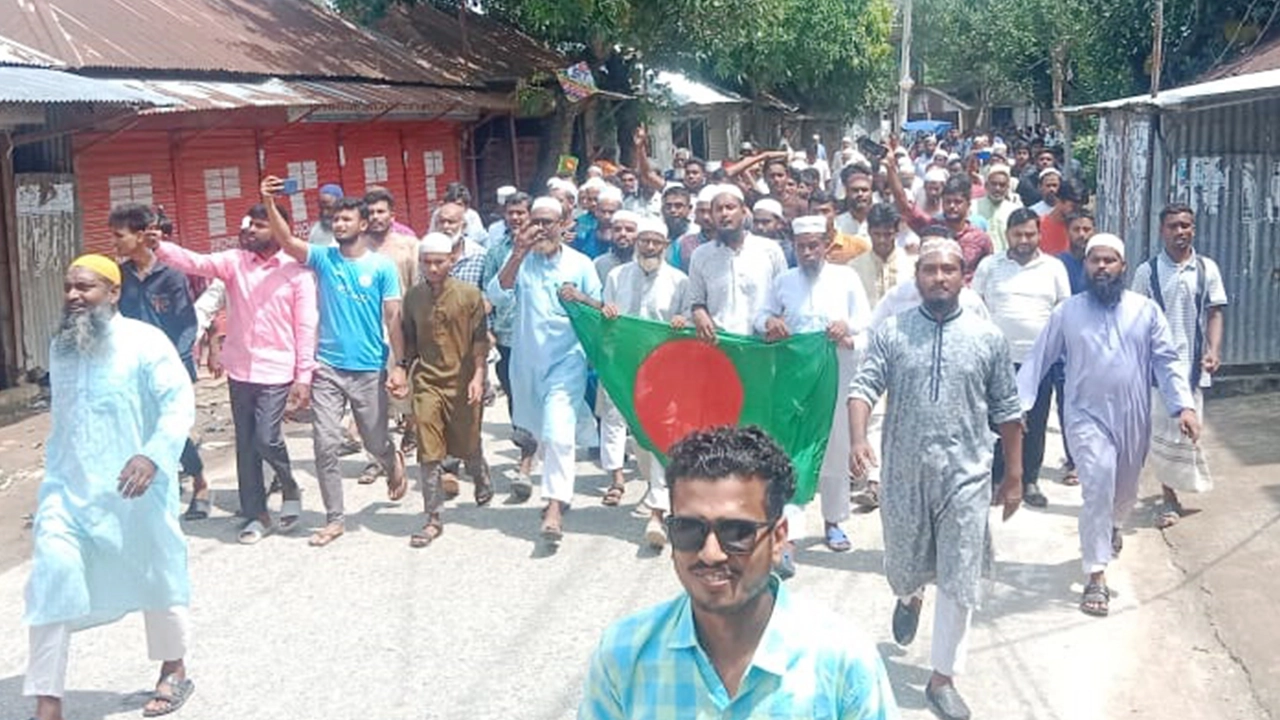 সিরাজগঞ্জের তাড়াশে জামায়াতের মিছিল। ছবি : কালবেলা