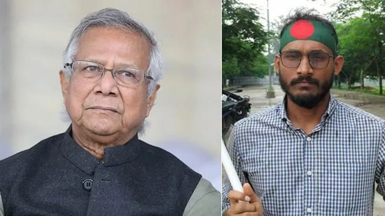 ড. মুহাম্মদ ইউনূস ও আবু সাঈদ। পুরোনো ছবি