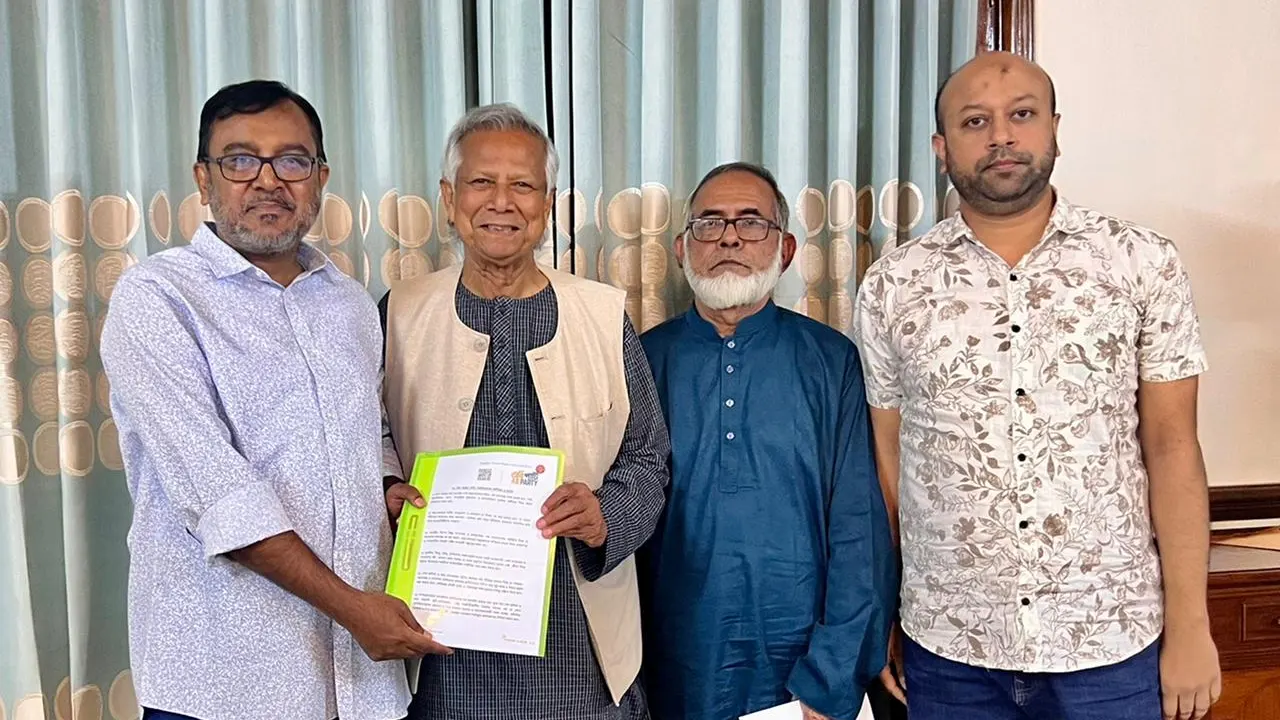 প্রধান উপদেষ্টার সঙ্গে বৈঠক করেন এবি পার্টির নেতারা। ছবি : কালবেলা