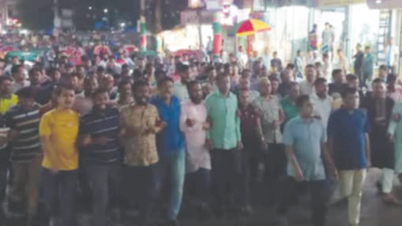 ফেনীতে বিক্ষোভ মিছিল। ছবি : কালবেলা
