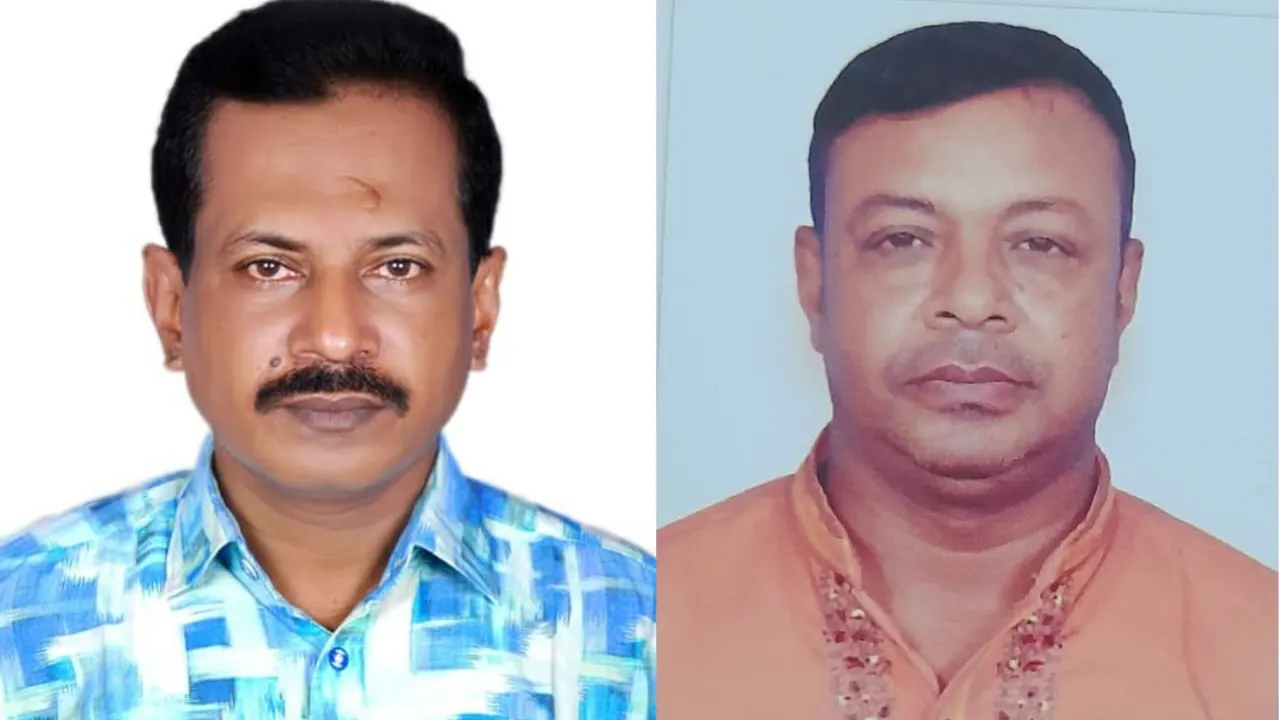 সাধারণ সম্পাদক শাহ সামছুল হক রিপন (বাঁয়ে) ও সভাপতি মোস্তাফিজুর রহমান টিটু। ছবি : কালবেলা