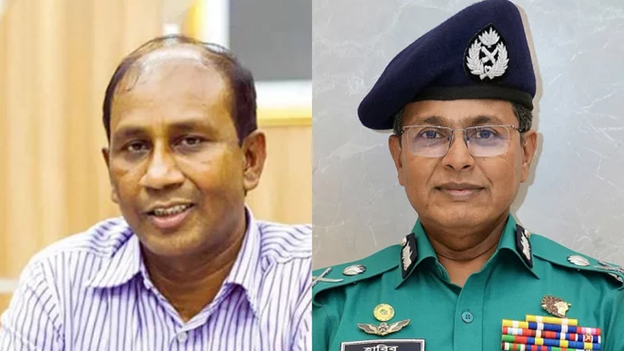 পুলিশের বিশেষ শাখার (এসবি) সাবেক প্রধান মনিরুল ইসলাম এবং ডিএমপির সাবেক কমিশনার হাবিবুর রহমান। ছবি : সংগৃহীত