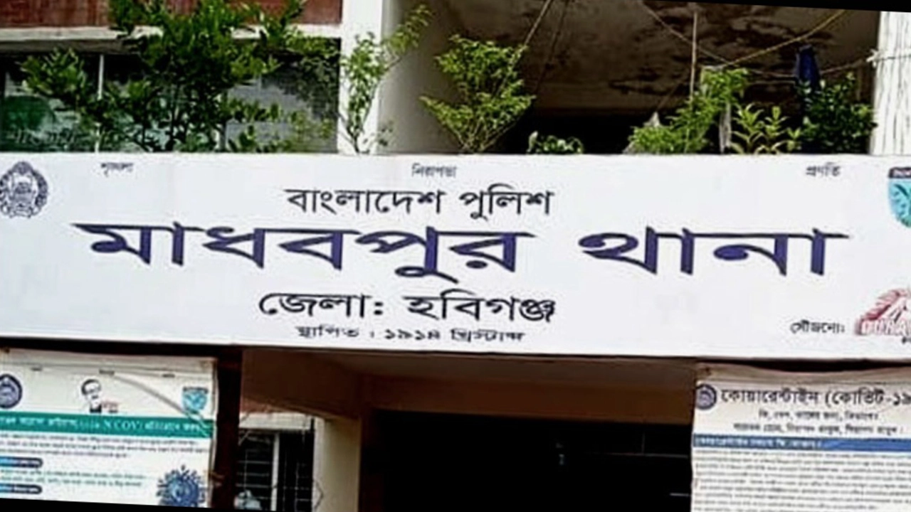 মাধবপুর থানা। ছবি : কালবেলা