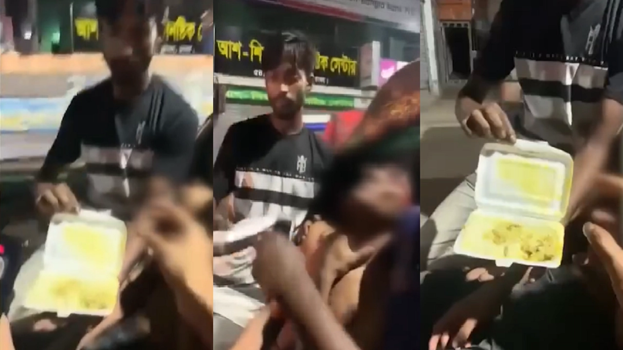 গুরুতর অসুস্থ অবস্থায় রিকশায় করে এক যুবককে নিয়ে যেতে দেখা যায়। ছবি : ভিডিও থেকে