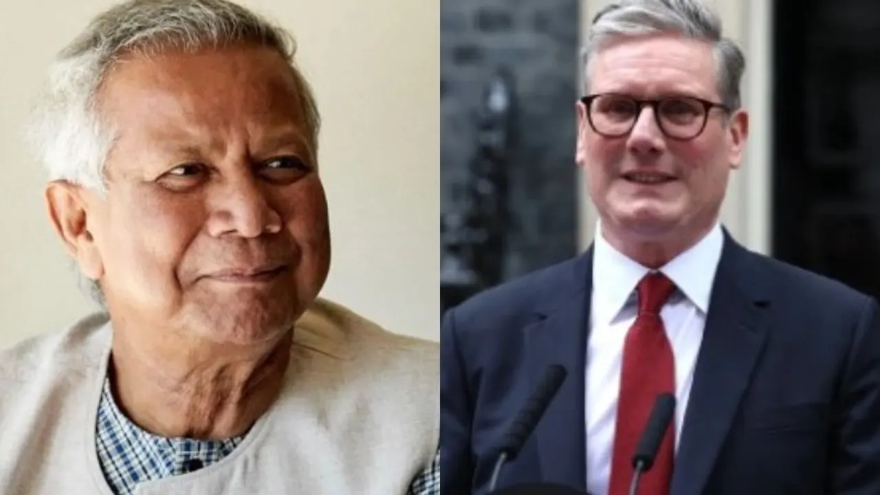 ড. মুহাম্মদ ইউনূস ও ব্রিটিশ প্রধানমন্ত্রী কিয়ার স্টারমার। ছবি : সংগৃহীত