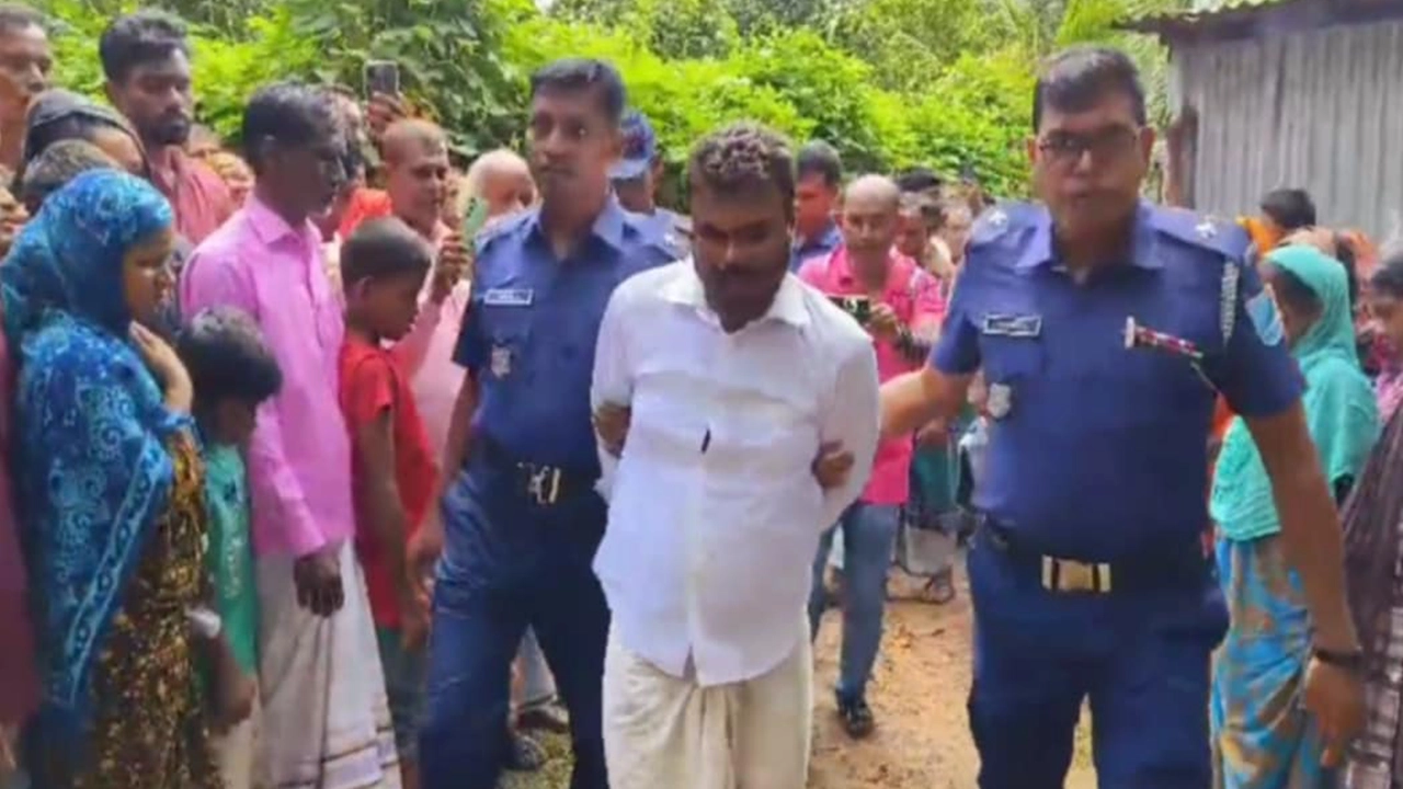 গাজীপুরের কালিয়াকৈরে স্ত্রী হত্যার দায়ে স্বামী আটক। ছবি : কালবেলা