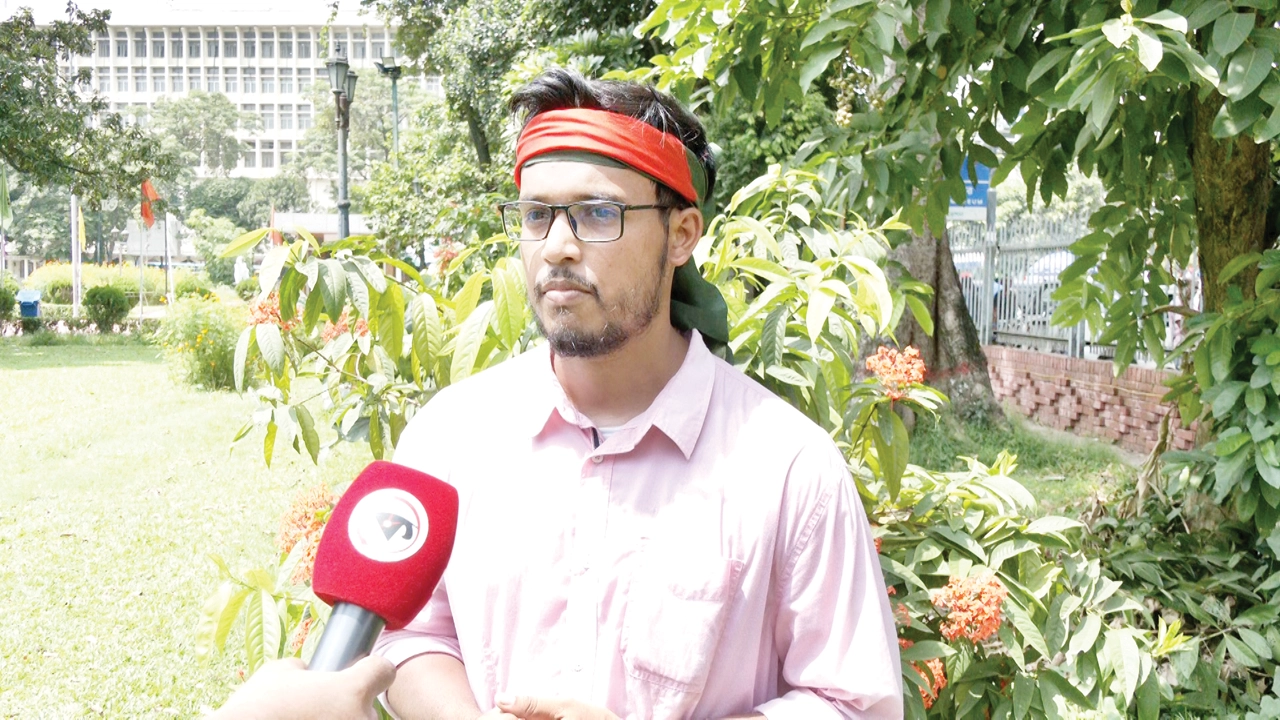 বৈষম্যবিরোধী ছাত্র আন্দোলনের অন্যতম সমন্বয়ক মো. তারিকুল ইসলাম। ছবি : কালবেলা