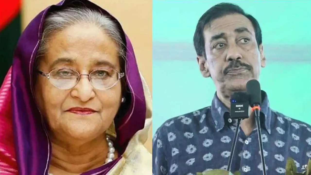 সাবেক প্রধানমন্ত্রী শেখ হাসিনা ও শামীম ওসমান। ছবি : সংগৃহীত