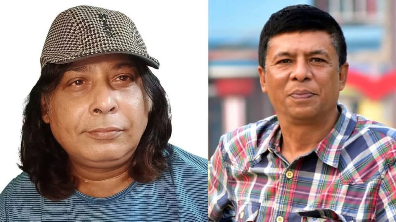 সভাপতি কাকন রেজা ও সাধারণ সম্পাদক মাসুদ হাসান বাদল। ছবি : কালবেলা