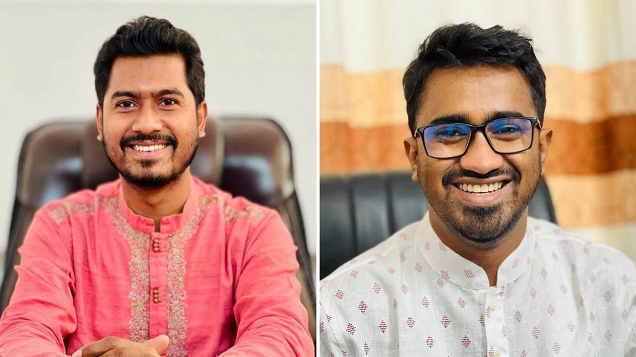নুরুল হক নুর (বামে) ও রাশেদ খান (ডানে)। ছবি : কালবেলা
