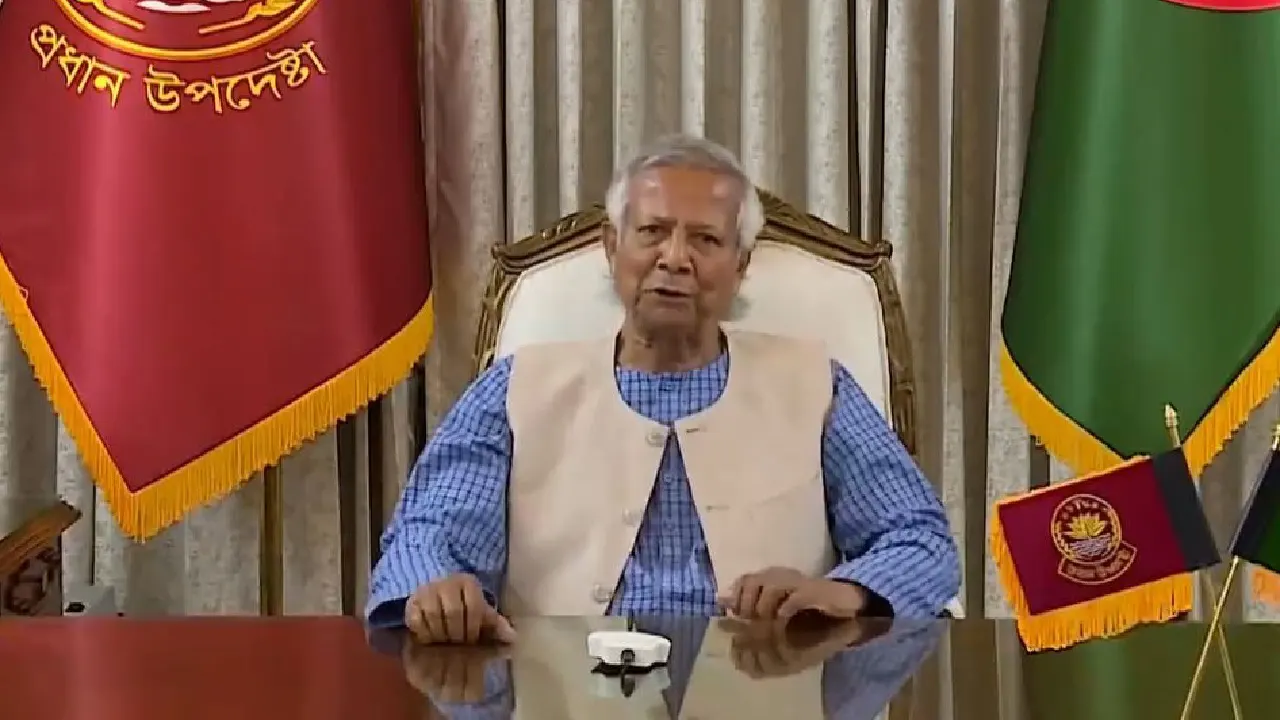 রোববার সন্ধ্যায় জাতির উদ্দেশে ভাষণ দেন প্রধান উপদেষ্টা ড. মুহম্মদ ইউনূস। ছবি : সৌজন্য