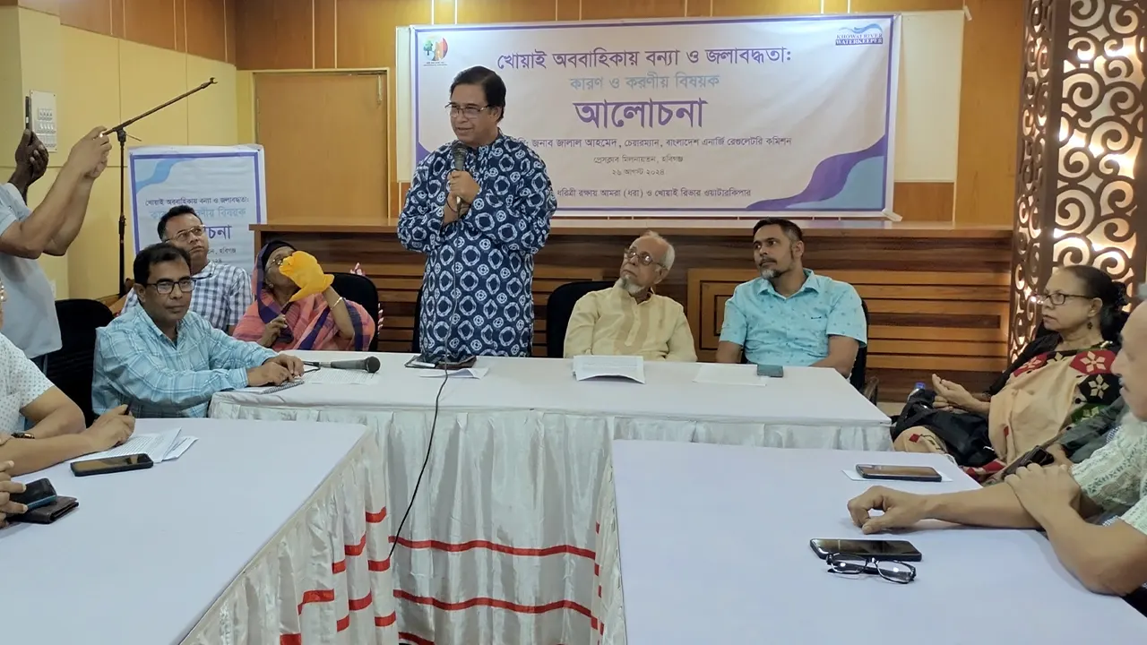 আলোচনা সভায় বক্তব্য রাখছেন বিইআরসি চেয়ারম্যান। ছবি : কালবেলা