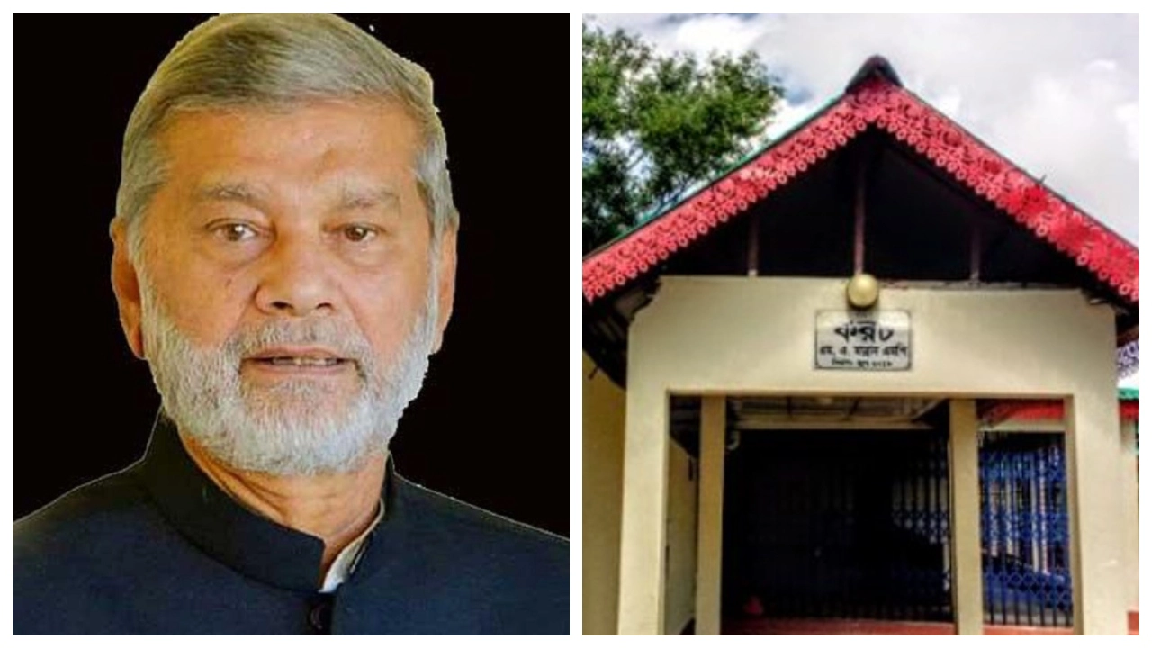 বাঁ থেকে- সাবেক পরিকল্পনামন্ত্রী এমএ মান্নান ও তার বাগানবাড়ি। ছবি : সংগৃহীত