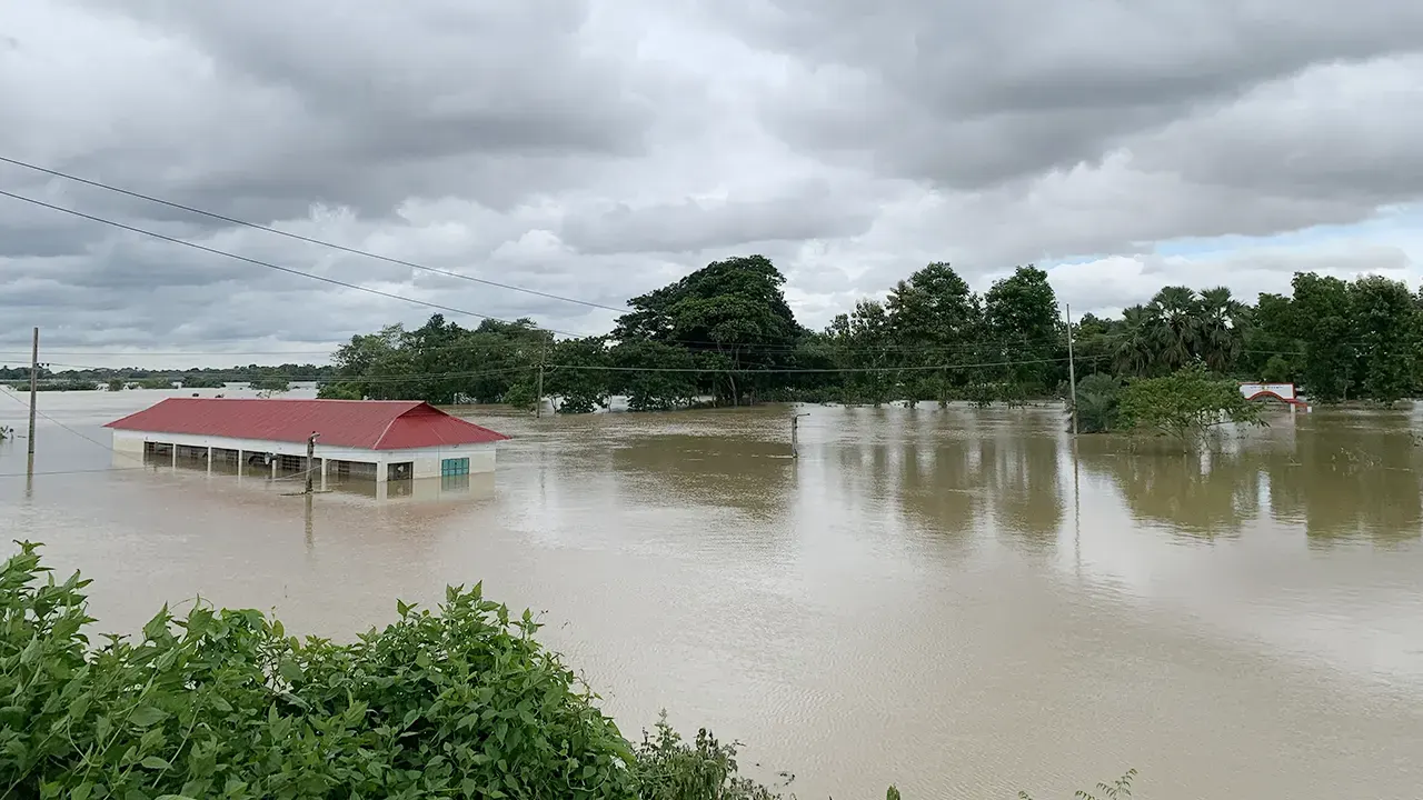কুমিল্লার বন্যাকবলিত এলাকা। ছবি : সংগৃহীত।