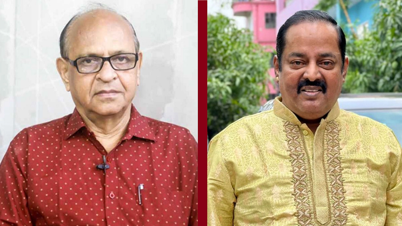 সাবেক স্বাস্থ্যমন্ত্রী সামন্ত লাল সেন ও অভিনেতা মনোয়ার হোসেন ডিপজল। ছবি : সংগৃহীত