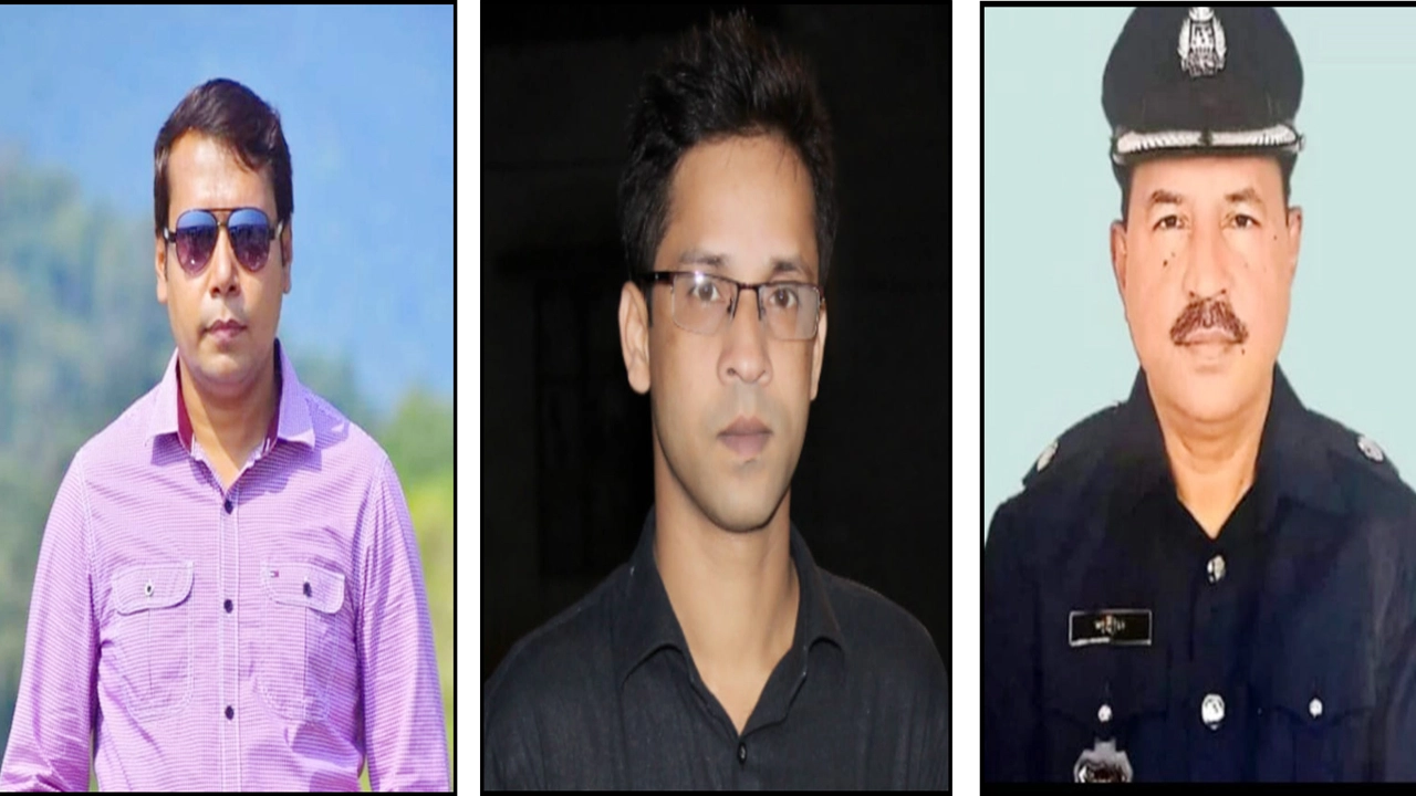 বদলিকৃত মো. রেজওয়ান উর রহমান (ডানে), মো. শফিকুল ইসলাম (মাঝে) মো. শহীদ উল্লাহ (বামে)। ছবি : কালবেলা