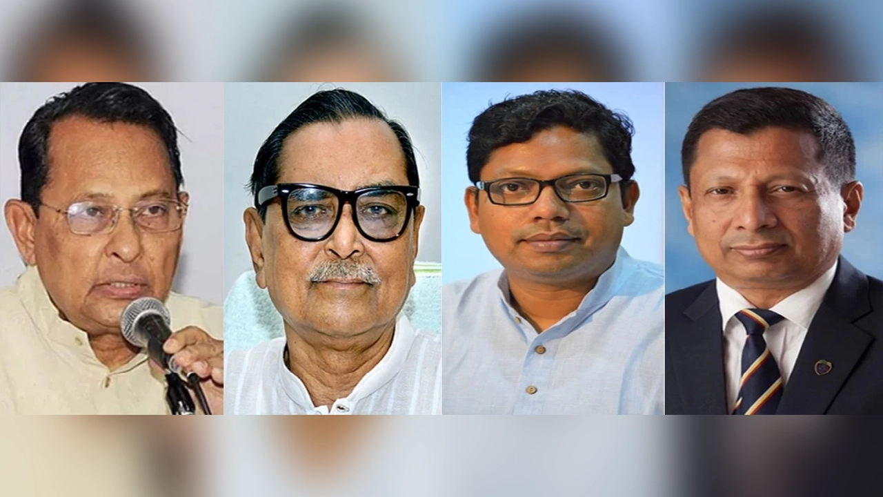 জাতীয় সমাজতান্ত্রিক দলের (জাসদ) সভাপতি হাসানুল হক ইনু, বাংলাদেশের ওয়ার্কার্স পার্টির সভাপতি রাশেদ খান মেনন, সাবেক টেলিযোগাযোগ ও তথ্যপ্রযুক্তি প্রতিমন্ত্রী জুনায়েদ আহমেদ পলক ও সাবেক আইজিপি চৌধুরী আবদুল্লাহ আল মামুন। (বাঁ থেকে)। ছবি : সংগৃহীত