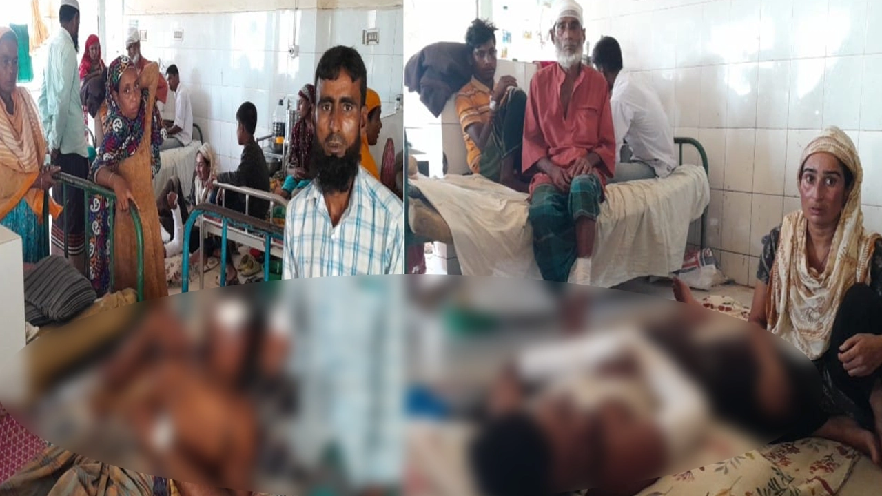 নেত্রকোনার কলমাকান্দায় বিরোধের জেরে হামলার ঘটনায় আহতরা হাসপাতালে। ছবি : কালবেলা