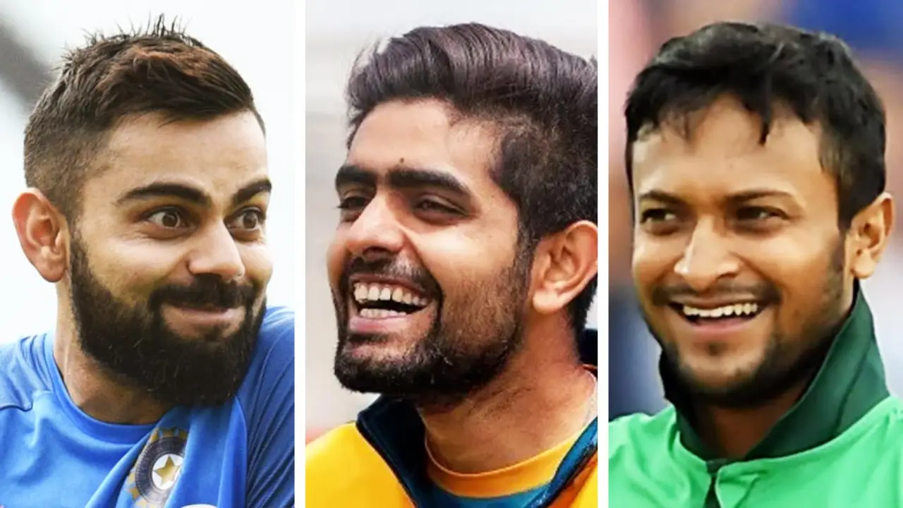 আফ্রো-এশিয়া কাপে একই দলে খেলতে পারেন বিরাট, বাবর ও সাকিব। ছবি : সংগৃহীত