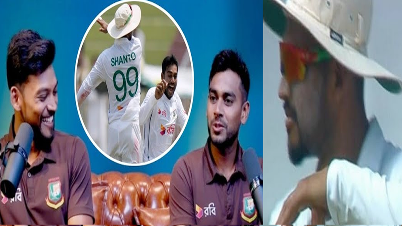 নাজমুল হোসেন শান্ত ও মেহেদী হাসান মিরাজ। ছবি : সংগৃহীত